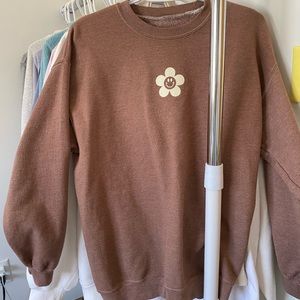 pacsun brown smiley sweatshirt!
